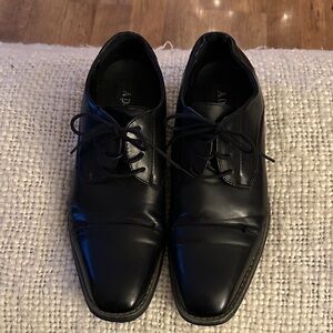Adolfo Black Leather Oxfords